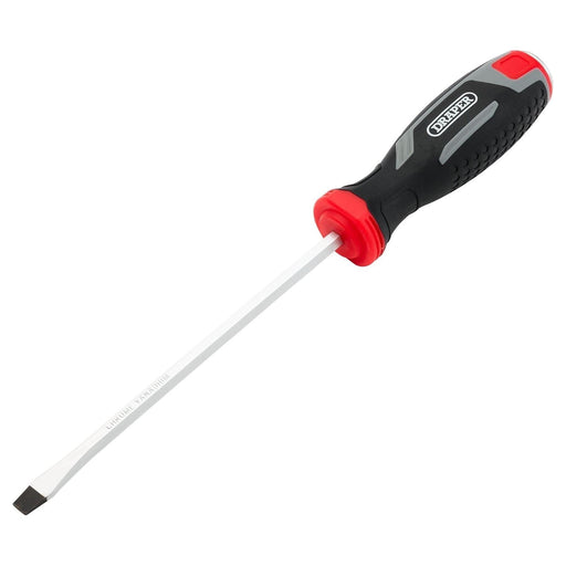 Draper Pound Thru Slotted Soft Grip Screwdriver, SL6.5 x 150mm Draper - Town Tools