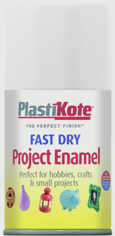 PlastiKote Fast Dry Enamel Aerosol Paint Gloss White - 100ml