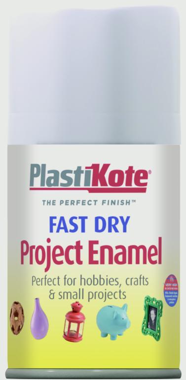 PlastiKote Fast Dry Enamel Aerosol Paint Matt White - 100ml