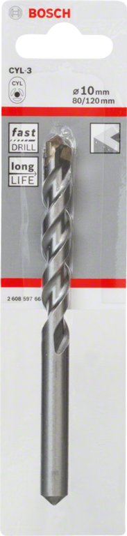 Bosch Silver Percussion Concrete Drill Bit 10x80x120
