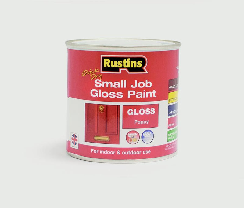 Rustins Quick Dry Small Job Gloss 250ml Poppy
