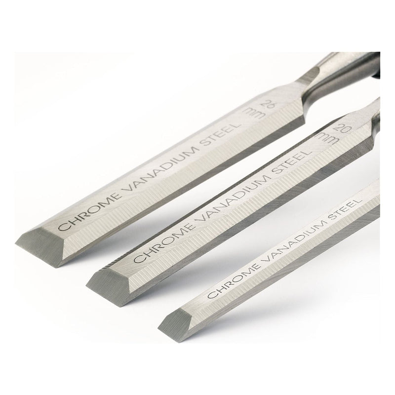 Draper Draper Expert Soft Grip Bevel Edge Wood Chisel Set, 150mm (3 Piece) Draper - Town Tools