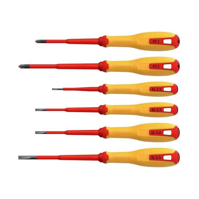 Hultafors VDE Pozidriv & Slotted Screwdriver Set, 6 Piece Hultafors - RockBottom Northampton