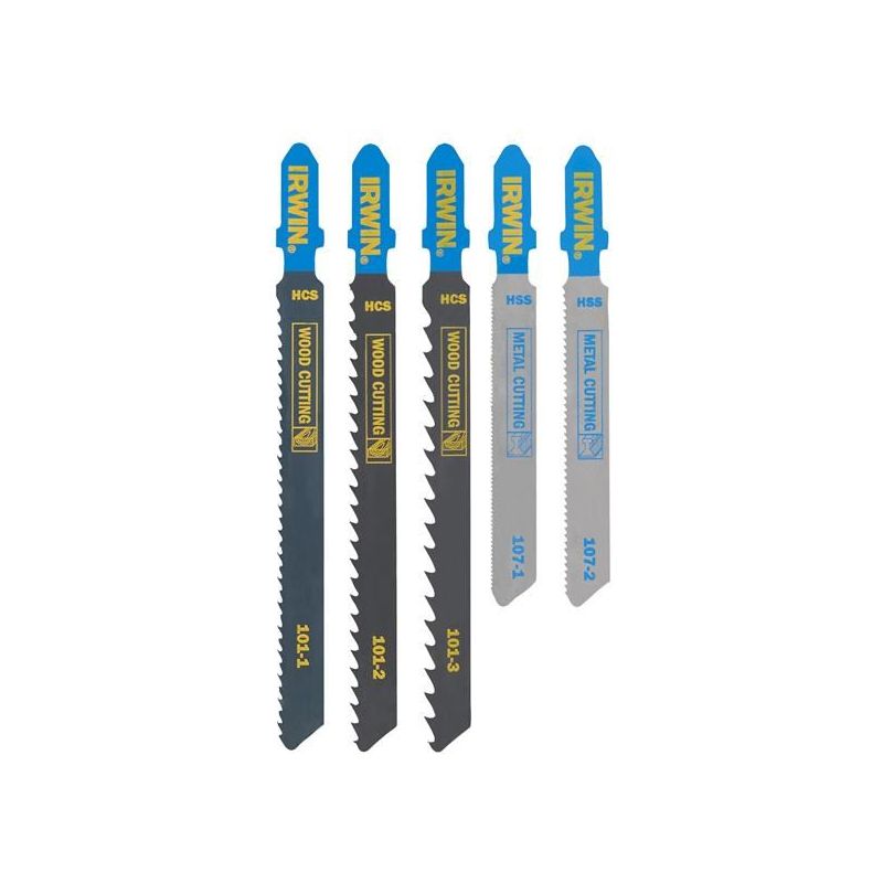 Irwin® HCS/HSS T-Shank Jigsaw Blade Set, 5 Piece IRWIN® - RockBottom Northampton