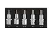 Blue Spot Tools 5 PCE 1/2" Hex Bit Set (H7-H14) (EVA FOAM)