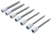 Blue Spot Tools 7 PCE 3/8" Drive Extra Long Spline Socket Bit Set (M4 -M10)