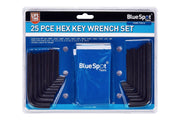 Blue Spot Tools 25 PCE Metric and Imperial Hex Key Wrench Set With Pouch