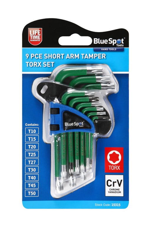 Blue Spot Tools 9 PCE Short Arm Torx Key Set