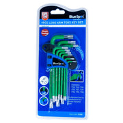 Blue Spot Tools 9 PCE Long Arm Chrome Vanadium Tamper Proof Torx Key Set