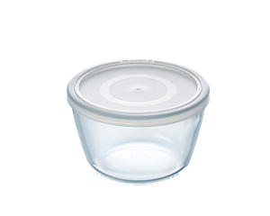 Pyrex Round Glass Dish with Lid 1.1L