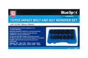 Blue Spot Tools 13 PCE Impact Bolt And Nut Remover Set (1/4"-11/16") (8mm-19mm)