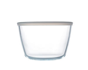 Pyrex Round Glass Dish with Lid 1.6L