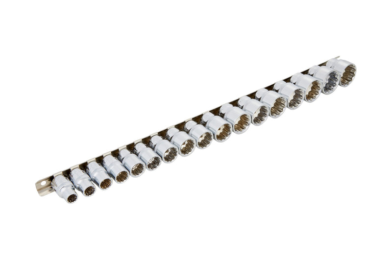 Blue Spot Tools 17 PCE 3/8" Metric Shallow Sockets (8-24mm) (EVA Foam)
