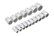 Blue Spot Tools 17 PCE 3/8" Metric Shallow Sockets (8-24mm) (EVA Foam)