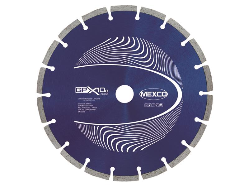 MEXCO - GPX10-8 Concrete Diamond Blade 230 x 22mm