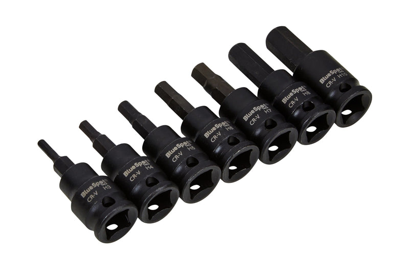 Blue Spot Tools 7 PCE 3/8" Impact Hex Bit Sockets (H3-H10)