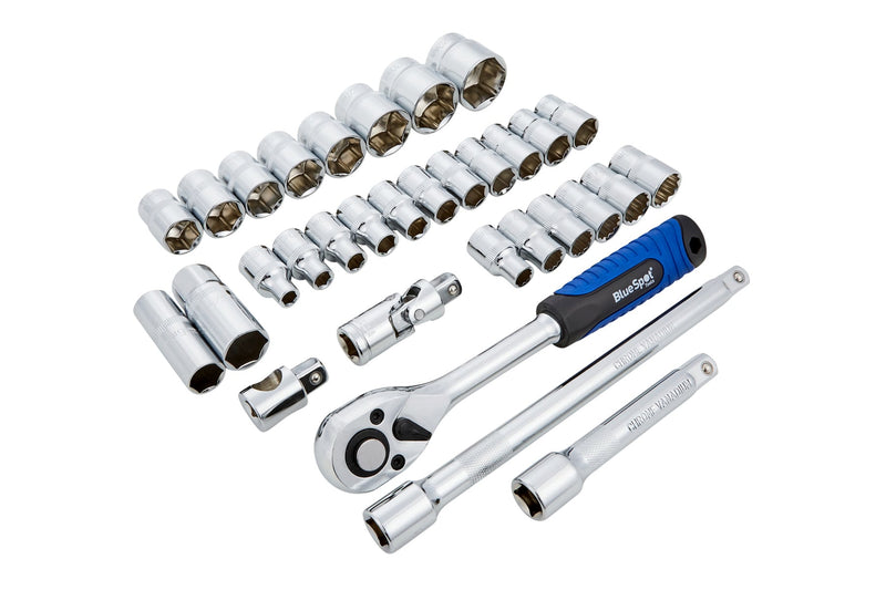 Blue Spot Tools 32 PCE 1/2" Hex & 12 Point Socket Set (8-32mm) (10-19mm)