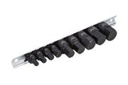 Blue Spot Tools 9 PCE 1/4"-3/8" Low Profile Impact Hex Sockets Metric