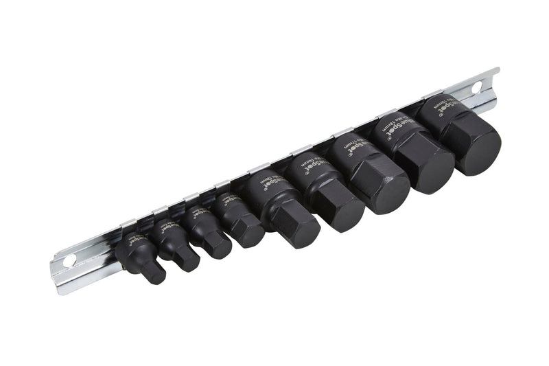 Blue Spot Tools 9 PCE 1/4"-3/8" Low Profile Impact Hex Sockets Metric