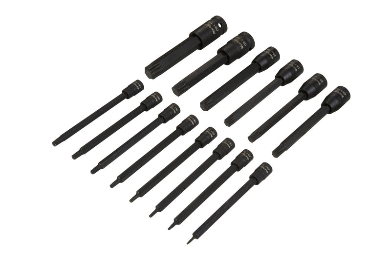 Blue Spot Tools 15 PCE 1/4" 3/8" 1/2" Extra Long Impact Torx Bits
