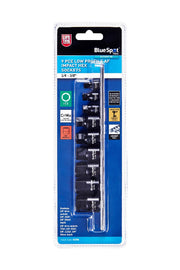 Blue Spot Tools 9 PCE 1/4"-3/8" Low Profile Impact Hex Sockets Imperial