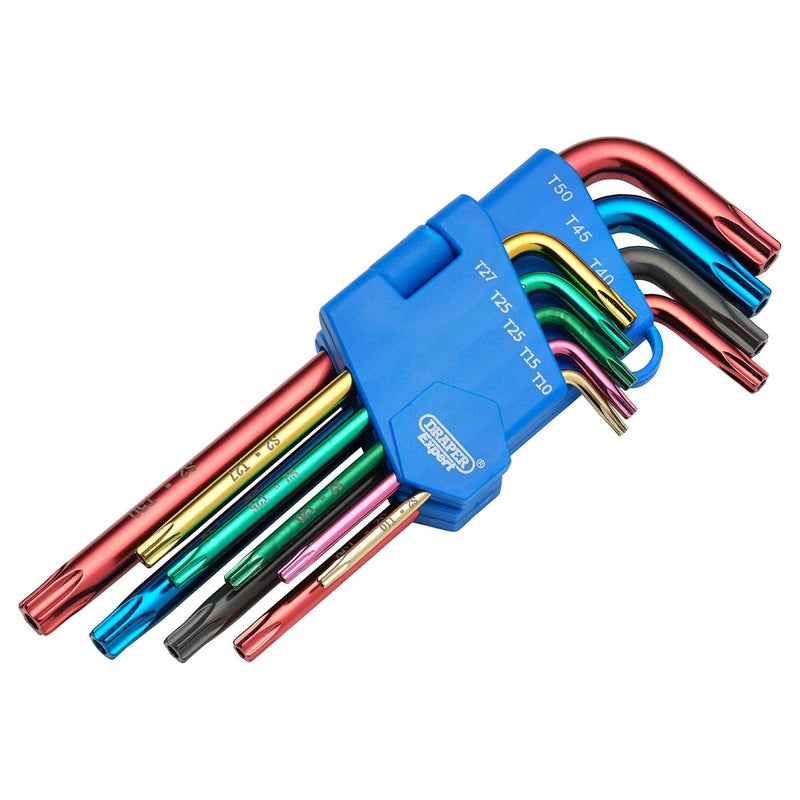 Draper Draper TX-STAR Security Coloured Hex. Key Set (9 Piece) Draper - Town Tools