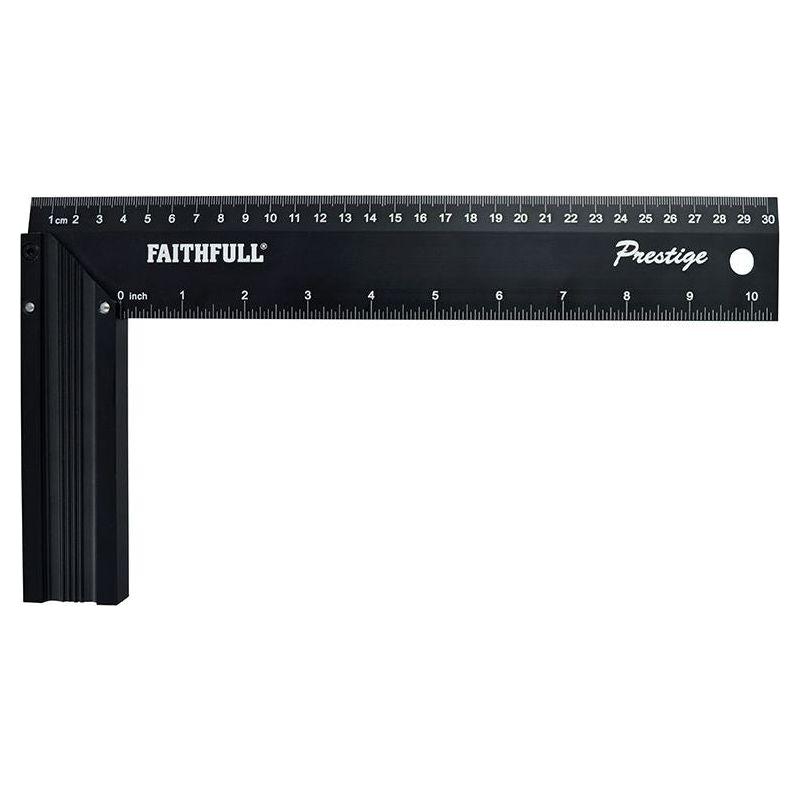 Faithfull Prestige Try Square Black Aluminium 300mm (12in) Faithfull - RockBottom Northampton