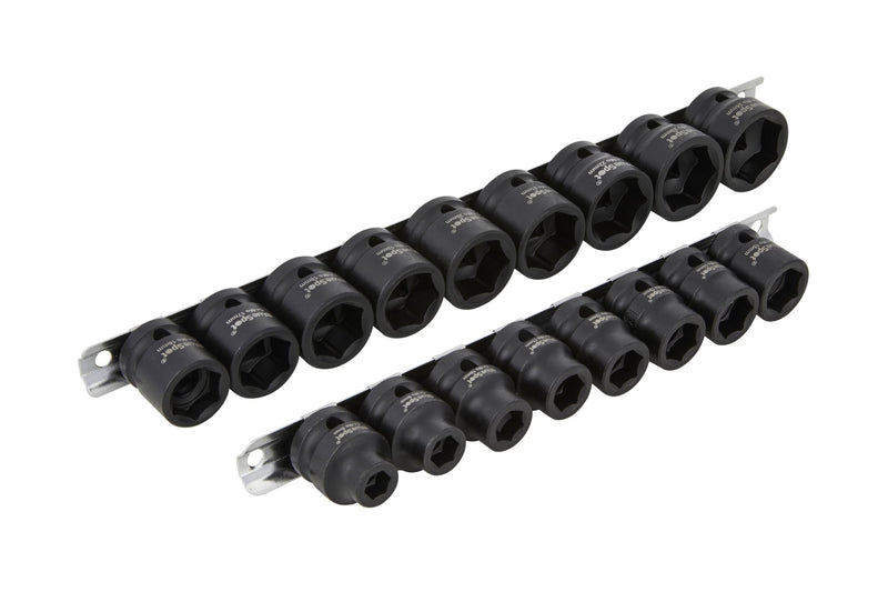 Blue Spot Tools 17 PCE Metric 1/2" Low Profile Impact Sockets (8-24mm)