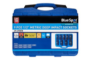 Blue Spot Tools 9 PCE 1/2" Deep Bi Hex Impact Socket 29-39MM