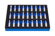Blue Spot Tools 27 PCE 1/4" Mixed Socket Bit Set In Foam