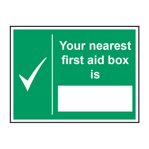 Your nearest first aid box - SAV (200 x 150mm)