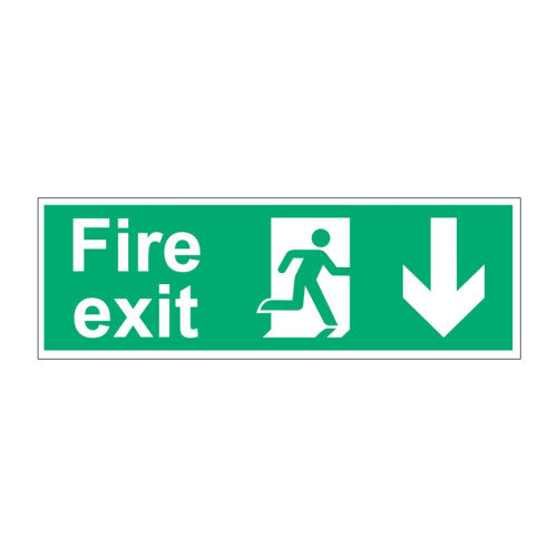 Fire Exit (Man arrow down) - SAPP (450 x 150mm)