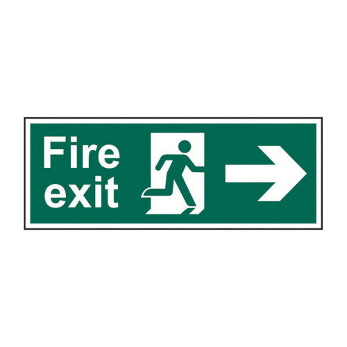 Fire exit (Man arrow right) - SAV (450 x 150mm)