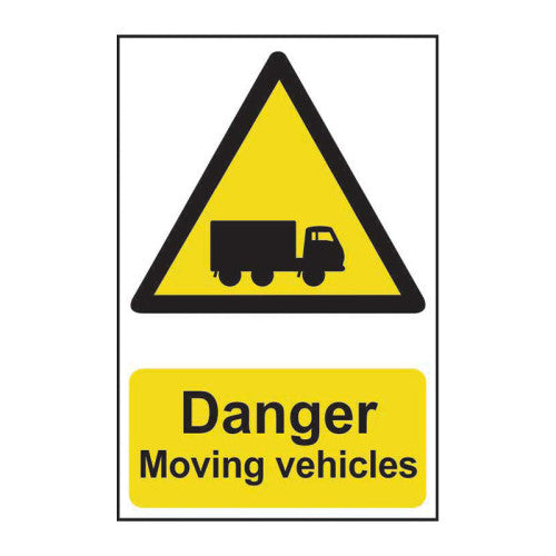 Danger beware of vehicles - Self Adhesive PP (400 x 600mm)