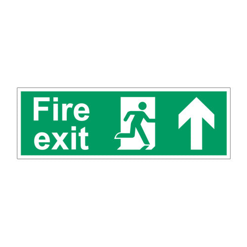 Fire exit (Man arrow up) - SAV (450 x 150mm)