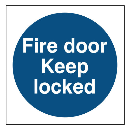Fire door keep locked  - PP (100 x 100mm)