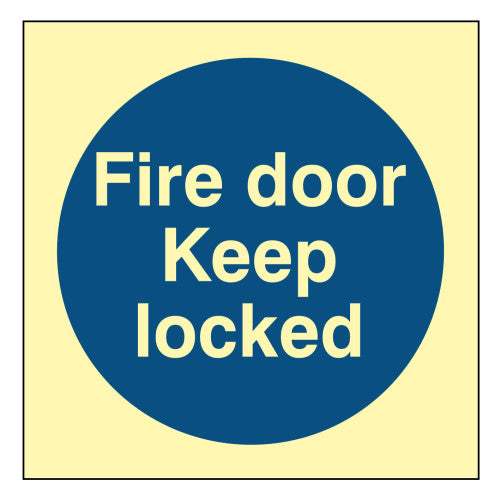 Fire door keep locked  - PHO (100 x 100mm) - Min Order 4