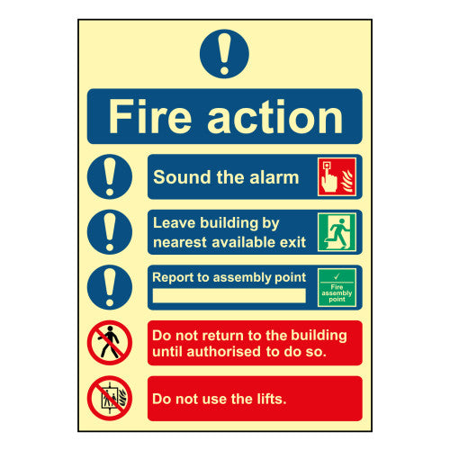 Fire action procedure - PHO (250 x 350mm)