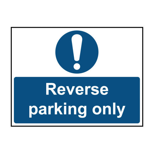 Reverse Parking Only ACP Mandatory Sign