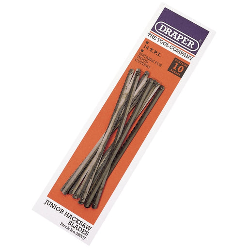 Draper Junior Hacksaw Blades, 150mm, 14tpi (Pack of 10) 39007 Draper - Town Tools 