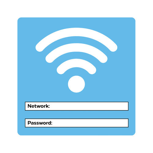 Wifi Network Signs (Blue) - SAV (200 x 200mm)