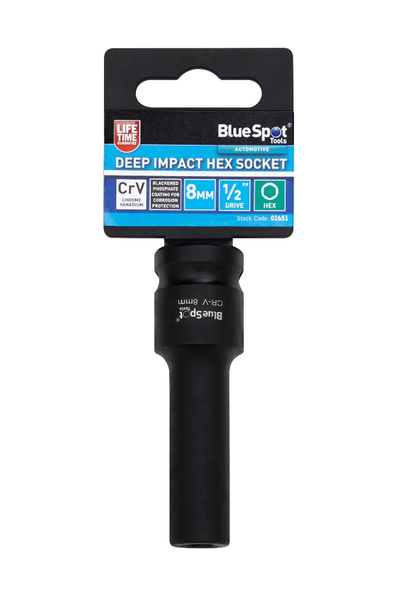 Blue Spot Tools 1/2" Deep Impact Hex Socket