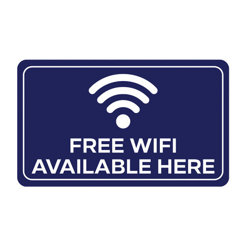 Free Wifi Available Here - SAV (200 x 120mm)