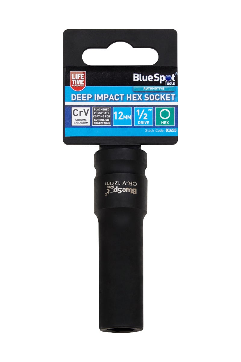 Blue Spot Tools 1/2" Deep Impact Hex Socket