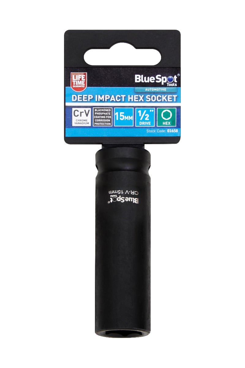 Blue Spot Tools 1/2" Deep Impact Hex Socket
