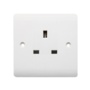 Securlec 1 Gang Unswitched Socket Round Edge