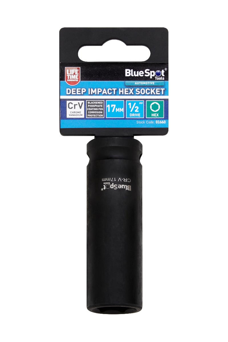 Blue Spot Tools 1/2" Deep Impact Hex Socket