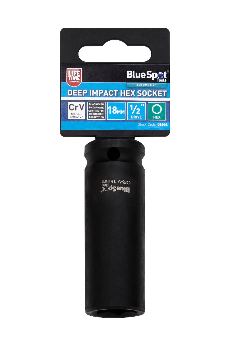 Blue Spot Tools 1/2" Deep Impact Hex Socket