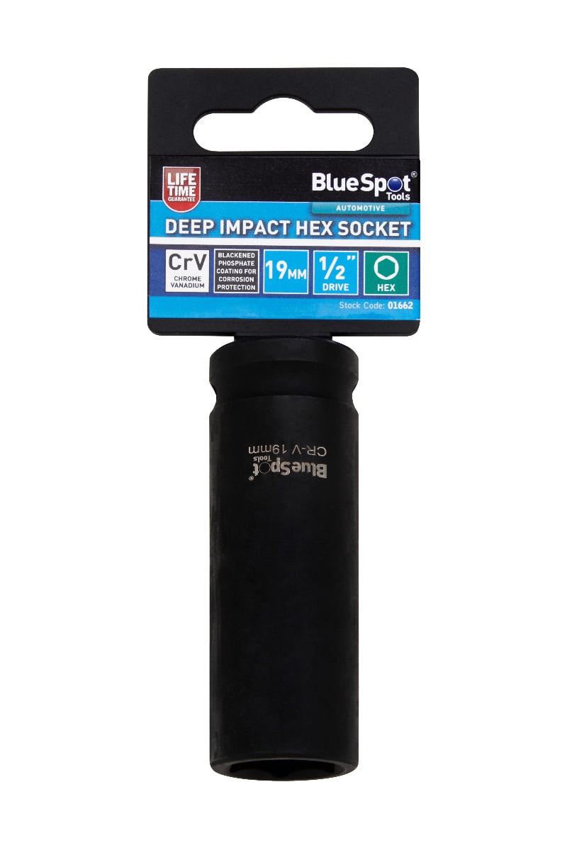 Blue Spot Tools 1/2" Deep Impact Hex Socket