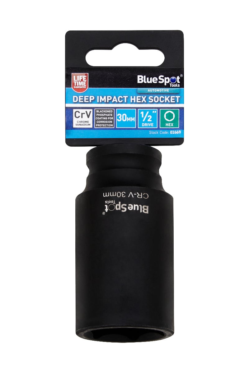 Blue Spot Tools 1/2" Deep Impact Hex Socket